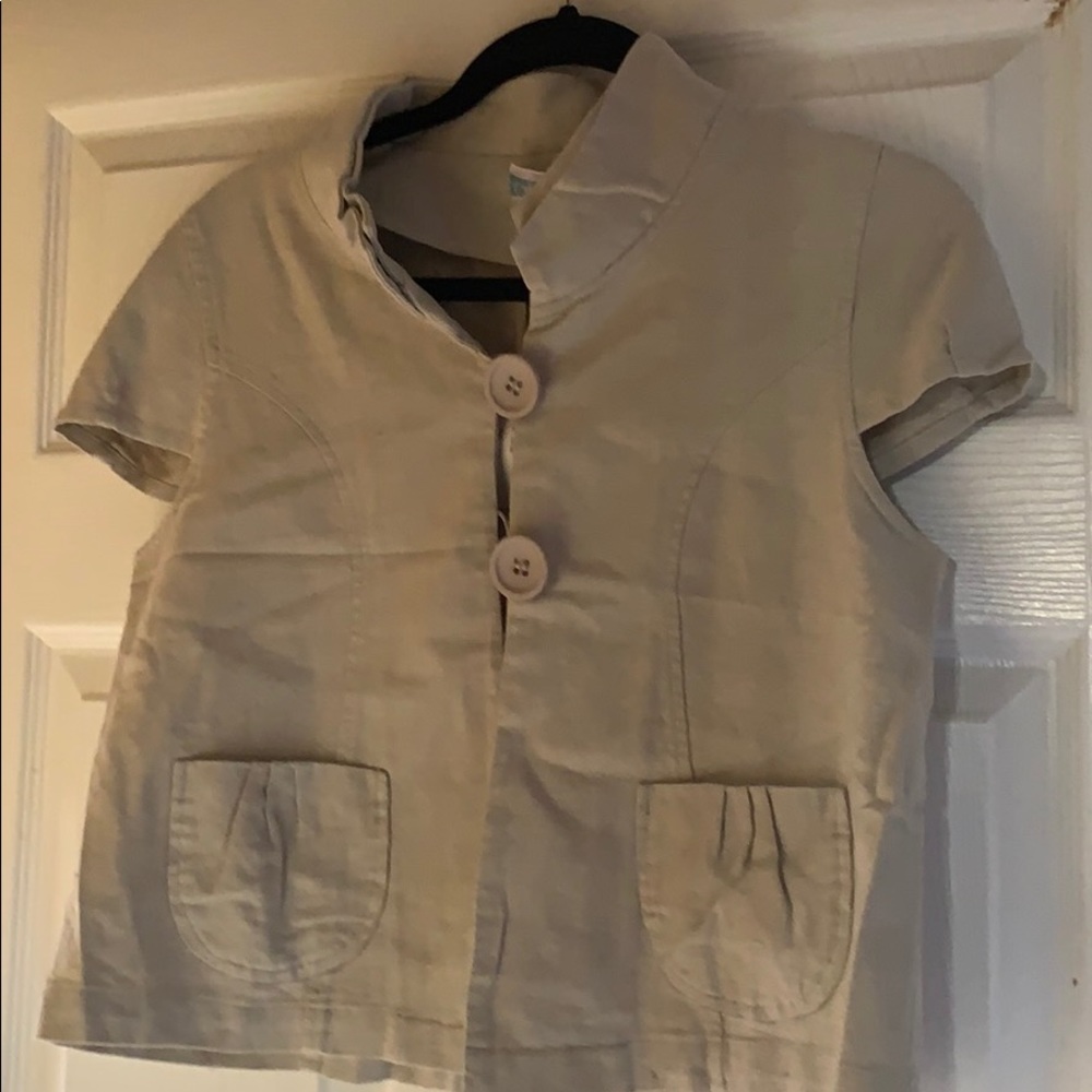 Aqua Linen Jacket